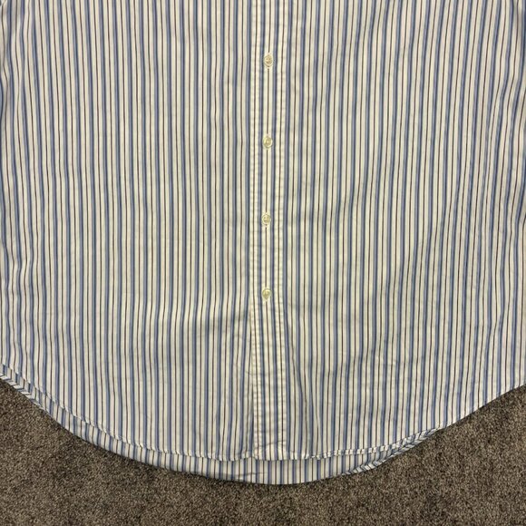 Ralph Lauren Men's Button Down Shirt Size XL White Blue Striped Classic Fit EUC - Picture 4 of 12